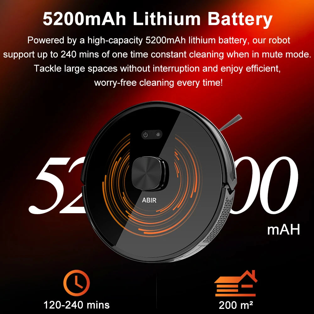 Robot Vacuum Cleaner K30 Self-cleaning dustbin, Dual Laser,UV Spot Cleaning,240mins Runtime, Auto Smart Carpet Floor Washing