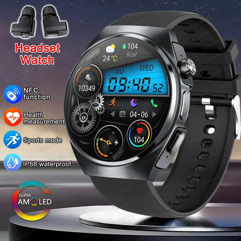 For Xiaomi New 2 in 1 Smart Watch With Earbuds Smartwatch TWS Bluetooth Earphone Heart Rate Blood Oxygen Monitor Sports Watch