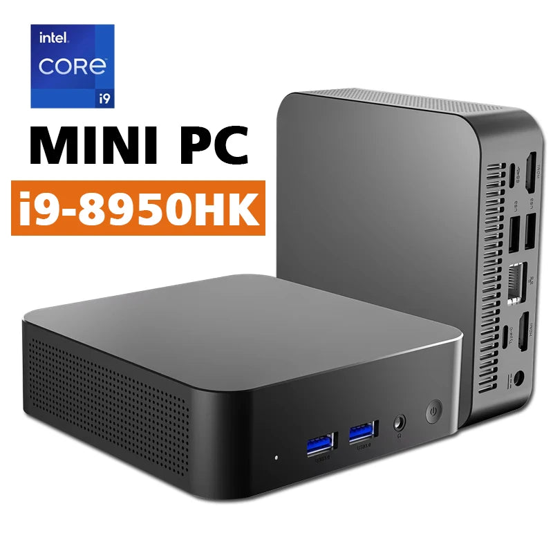Mini Computer Intel Core i9 8950HK N5095A Mini PC Windows 11 Gaming Computer DDR4 16GB SSD 1TB Wifi 6 BT5.2 Portable PC Desktop