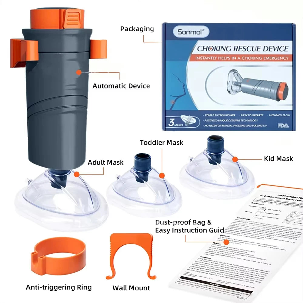 First Aid Anti Choking Rescue Device Automatic Emergency Equipment for Adults Kids Home Outdoor Asphyxia Heimlich CPR Machine