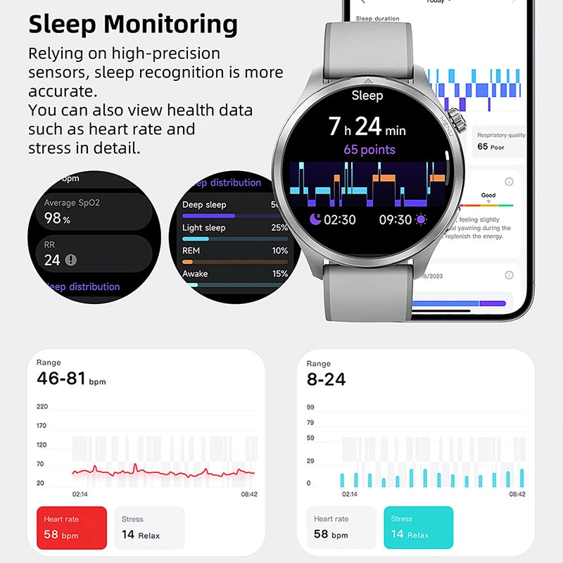 2025 Newest Design 1.43 Inches AMOLED Screen BT Smart Watch 5ATM Waterproof Dual GPS 450mAh Capacity Dial Call Silicon Heart