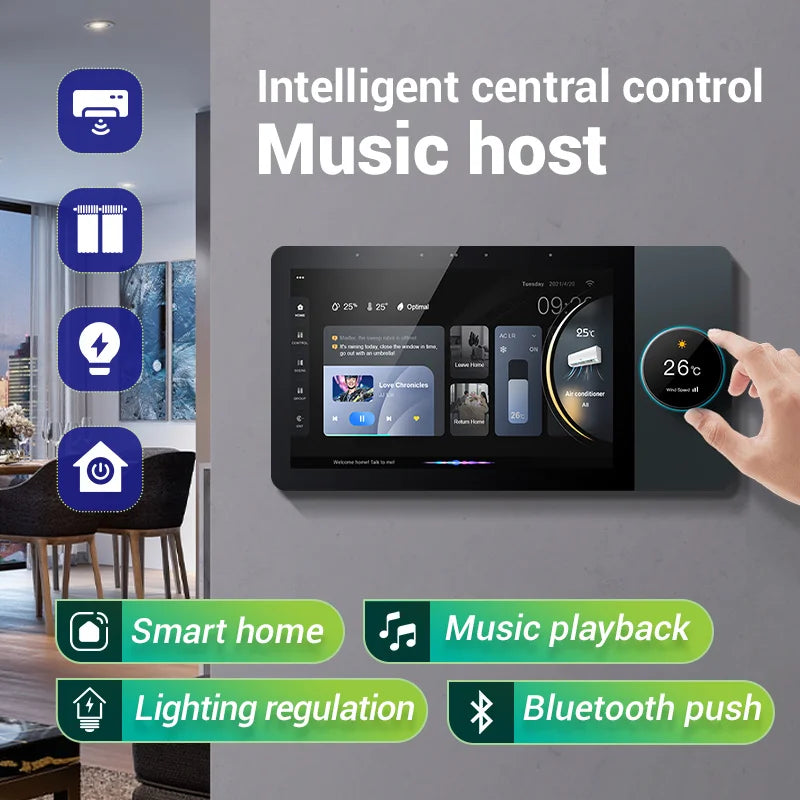 Tuya 8 Ich Center Control Panel Support WiFi,Zigbee and 485, Can Control Smart Switches,smart Sockets,lights,curtains,music