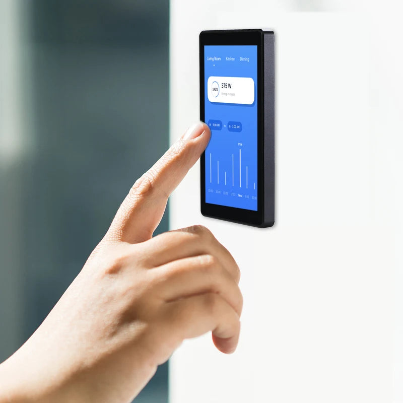 2025 Sunworld YC-SM55P Small Size 5.5 Inch in Wall Touch Control RV Touch Screen Smart Home Dashboard RK3566 RAM 2GB LCD Display