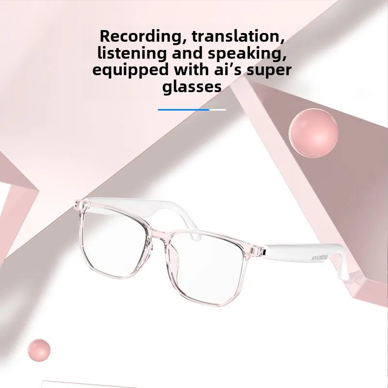 2025 Smart AI Translation Glasses 100+ Multi-Language Real-Time Interpretation Smart Glasses Listening Songs Answering