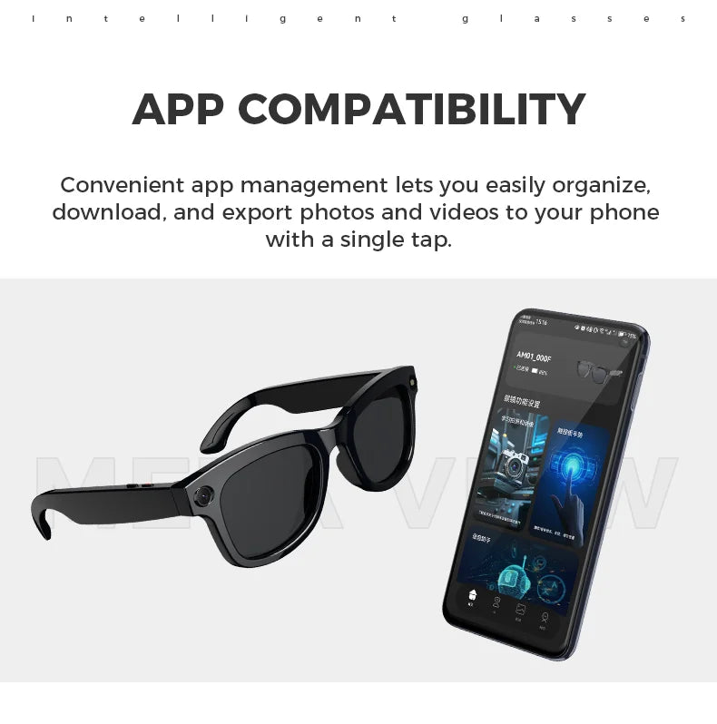 M01pro Fashion Smart Sunglasses with 8MP Camera Take Pictures Video  AI Translation ChatGPT BT Calling Music Smart Glasses Men