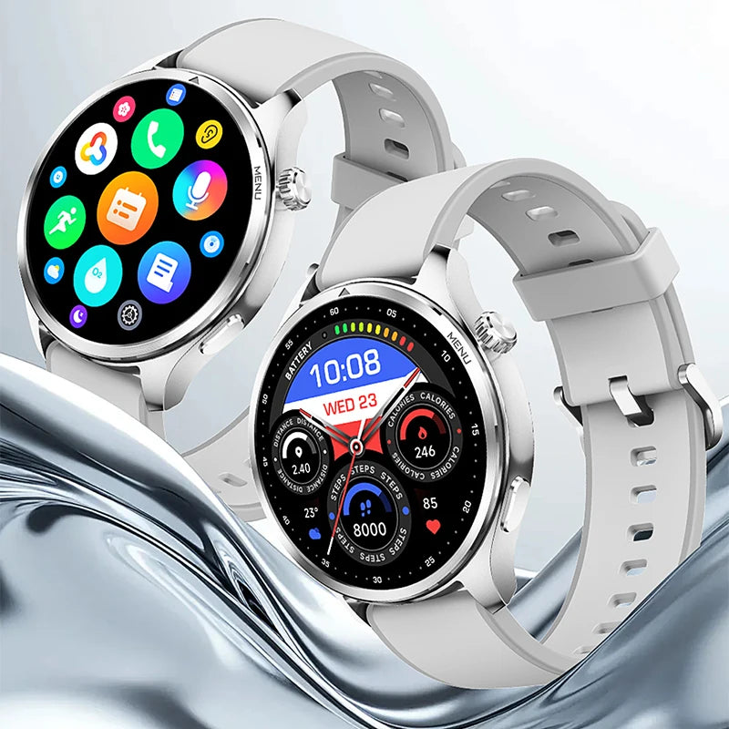 2025 Newest Design 1.43 Inches AMOLED Screen BT Smart Watch 5ATM Waterproof Dual GPS 450mAh Capacity Dial Call Silicon Heart