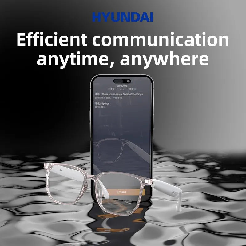 2025 Smart AI Translation Glasses 100+ Multi-Language Real-Time Interpretation Smart Glasses Listening Songs Answering