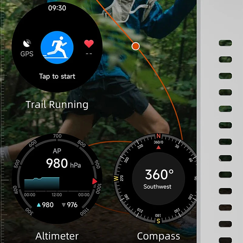 2025 Newest Design 1.43 Inches AMOLED Screen BT Smart Watch 5ATM Waterproof Dual GPS 450mAh Capacity Dial Call Silicon Heart