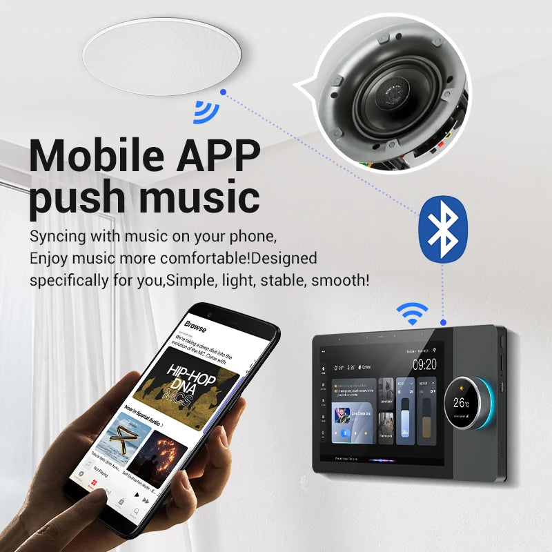 Tuya 8 Ich Center Control Panel Support WiFi,Zigbee and 485, Can Control Smart Switches,smart Sockets,lights,curtains,music