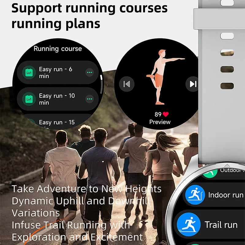 2025 Newest Design 1.43 Inches AMOLED Screen BT Smart Watch 5ATM Waterproof Dual GPS 450mAh Capacity Dial Call Silicon Heart