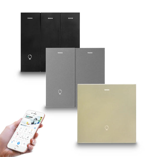 US Standard 1/2/3/4 Gang Smart Home Wifi Switches Wireless Tuya App Glass Panel Touch Screen Wall Light Smart Switch