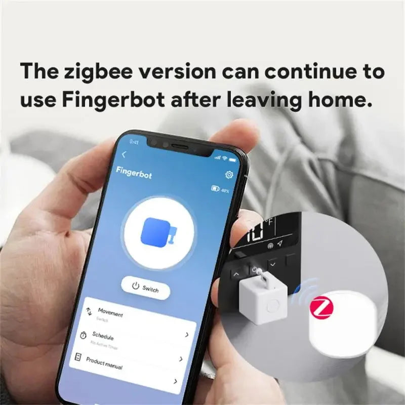 Tuya Zigbee Fingerbot Plus Smart Fingerbot Switch Button Pusher APP Timer Voice Control Works with Alexa Google Home Assistant