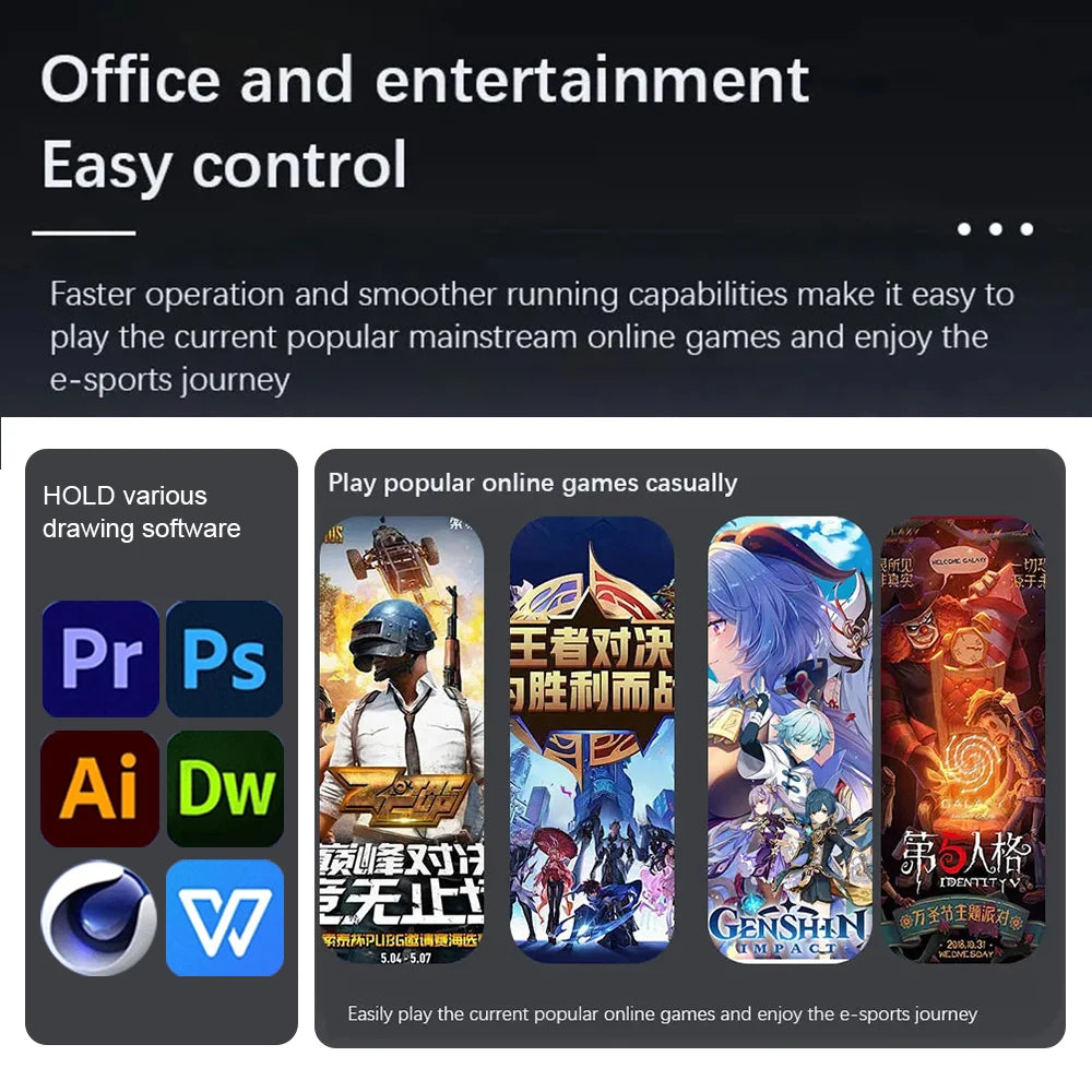 NEW Triple Screen Gaming Laptop 16+10.5+10.5 inch Intel Core i7 1260P 64GB RAM 2TB Business Computer RJ45 fingerprint+face