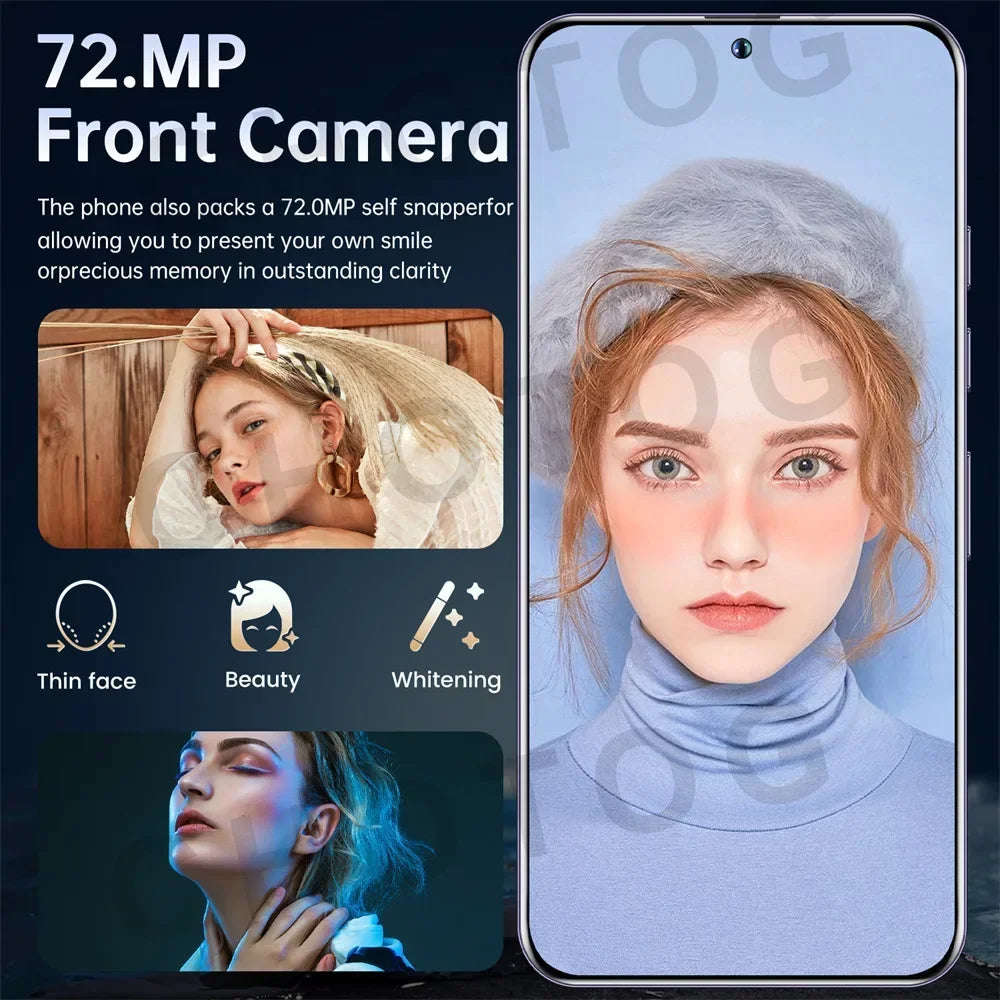 2025 Smartphone SMS 24 Ultra Original 7.3HD Dual SIM Card Cell Phone 7800mAh Android 14 Global Version Mobile Phones Cellphones