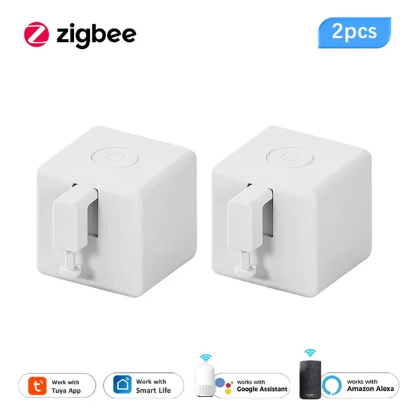 Tuya Zigbee Fingerbot Plus Smart Fingerbot Switch Button Pusher APP Timer Voice Control Works with Alexa Google Home Assistant