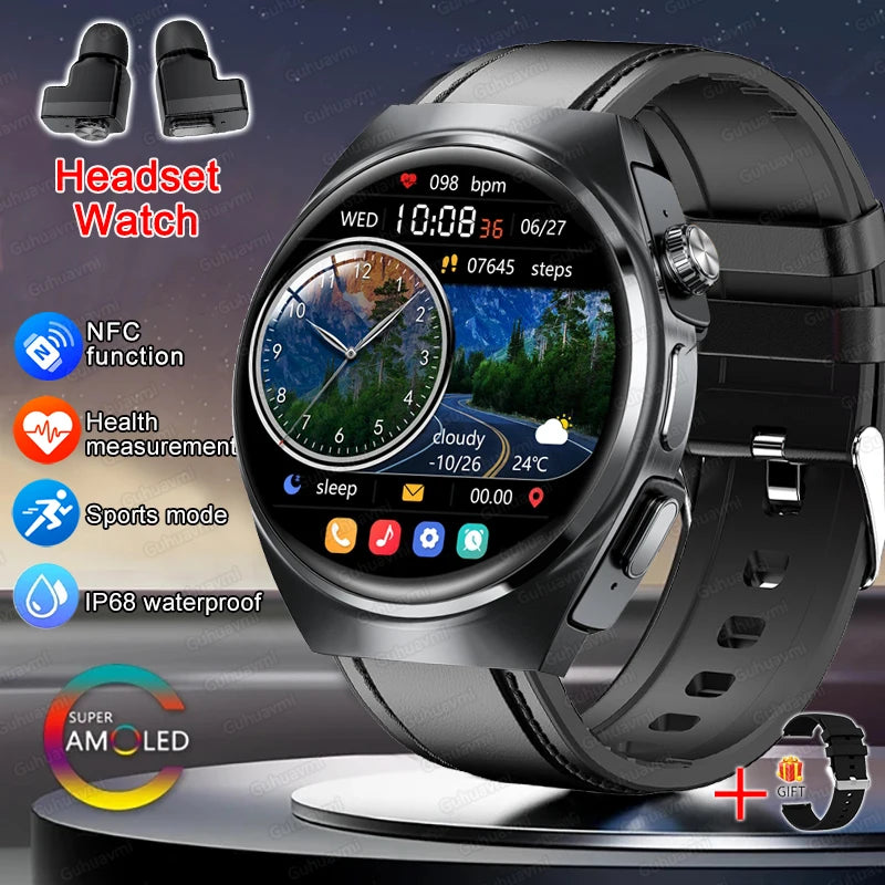 For Xiaomi New 2 in 1 Smart Watch With Earbuds Smartwatch TWS Bluetooth Earphone Heart Rate Blood Oxygen Monitor Sports Watch