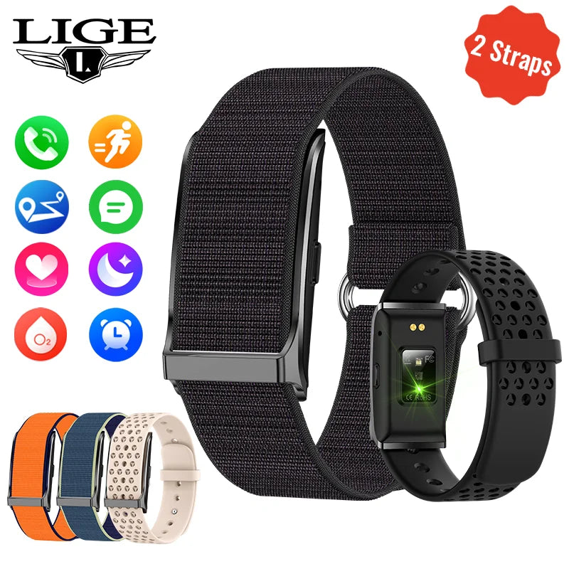 LIGE Smart Watch Men Women Fitness Smart Bracelet Sports Band Heart Rate Blood Pressure Monitor Waterproof Multifunction Watches