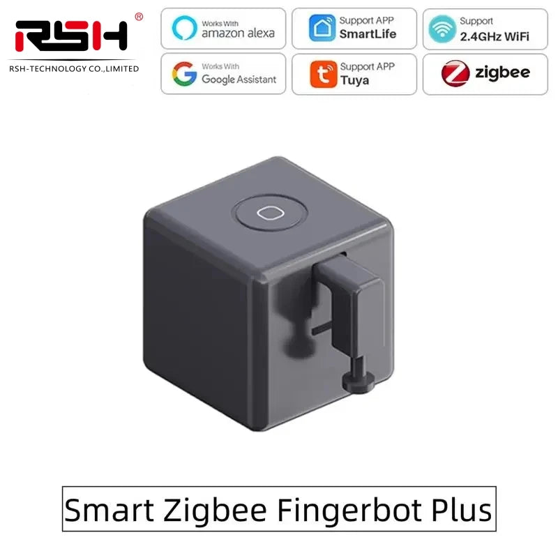 Tuya Zigbee Fingerbot Plus Smart Fingerbot Switch Button Pusher APP Timer Voice Control Works with Alexa Google Home Assistant