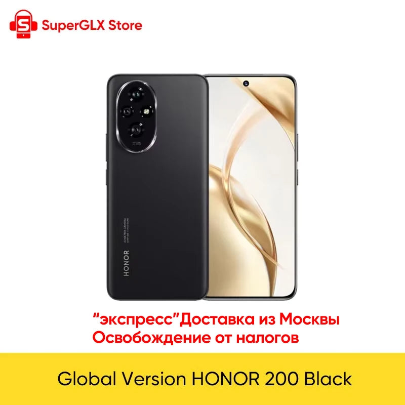 2024 New Original HONOR 200 Global Version Snapdragon 7 Gen 3 5G Smartphone 6.7'' AMOLED Display Support HONOR 100W SuperCharge
