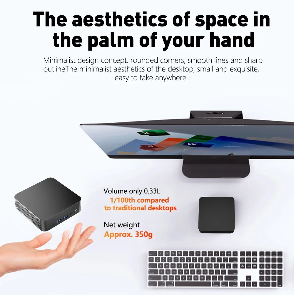 Mini Computer Intel Core i9 8950HK N5095A Mini PC Windows 11 Gaming Computer DDR4 16GB SSD 1TB Wifi 6 BT5.2 Portable PC Desktop
