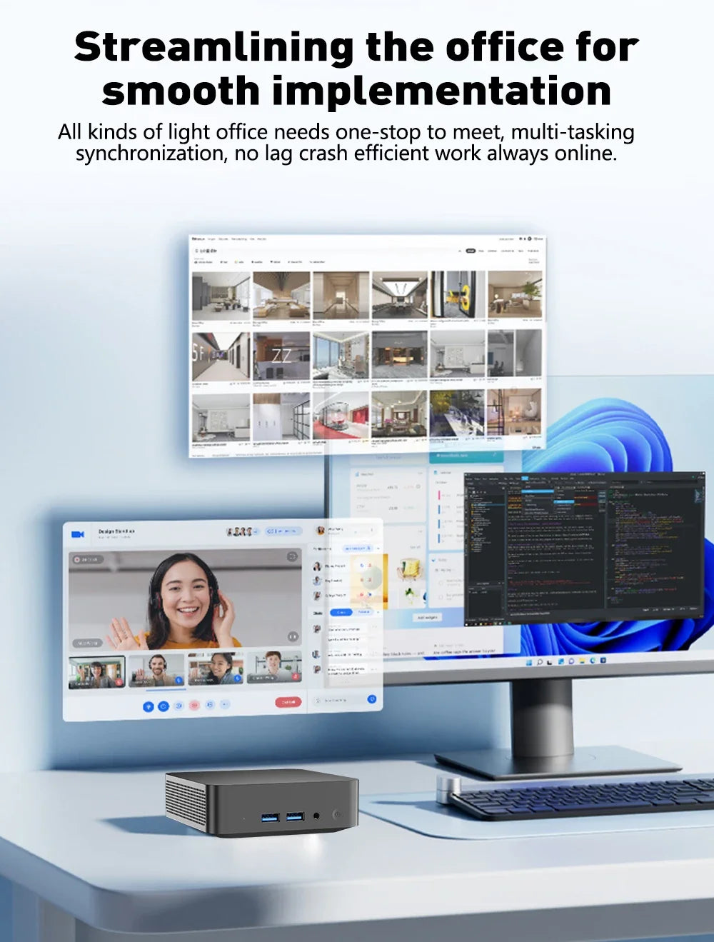 Mini Computer Intel Core i9 8950HK N5095A Mini PC Windows 11 Gaming Computer DDR4 16GB SSD 1TB Wifi 6 BT5.2 Portable PC Desktop