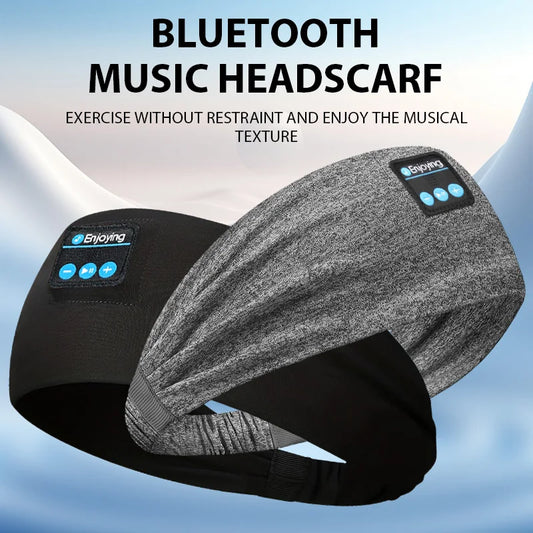Wireless Bluetooth Headband Sleeping Headphones Sports Earphone/Headscar Music Hat with HD Stereo Speakers Eye Mask  for Side Sl
