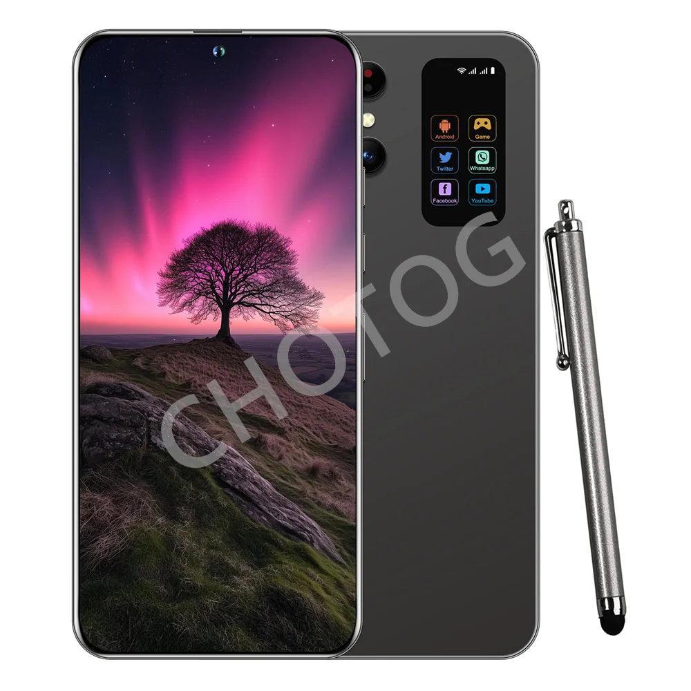 2025 Smartphone SMS 24 Ultra Original 7.3HD Dual SIM Card Cell Phone 7800mAh Android 14 Global Version Mobile Phones Cellphones