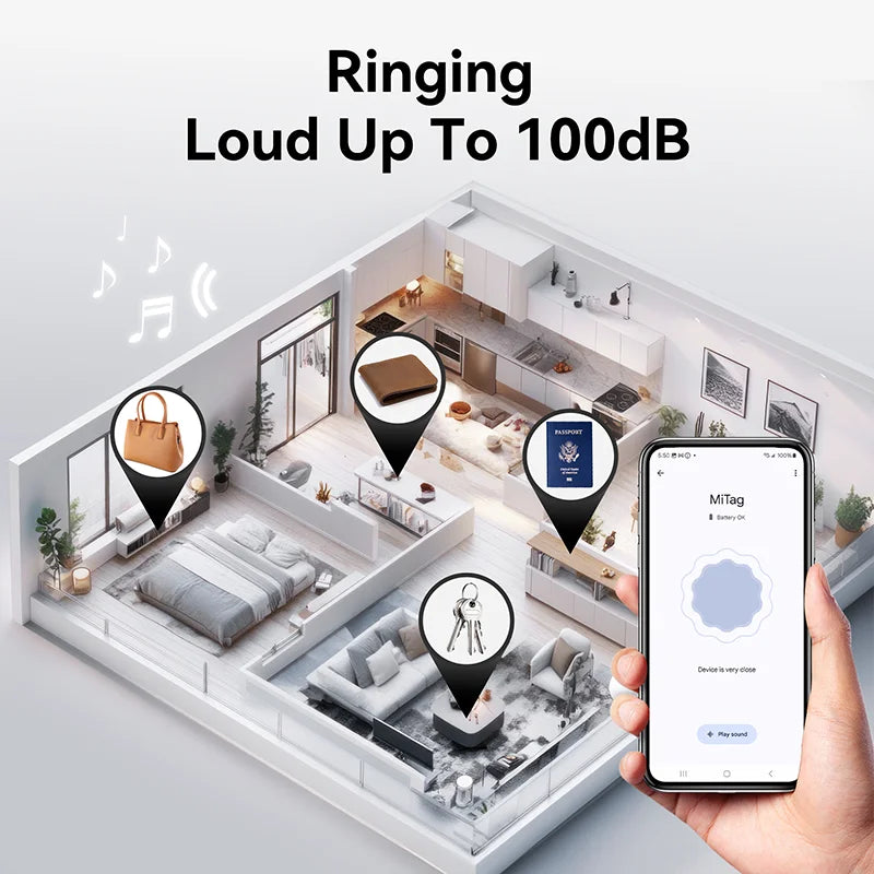 Wallet Anti-loss Card Ultra-thin GPS Location with Google Find My Bluetooth Device Smart Tracking Tag For Android Wireless Charg