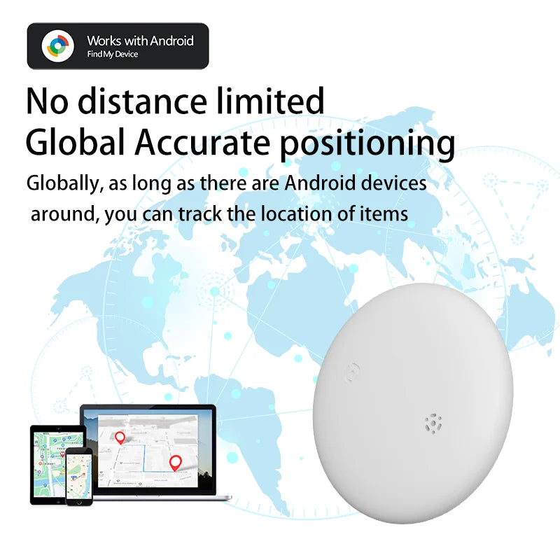 Mini GPS Tracker Airtag Google Find My Device Portable Locator Key Loss Prevention IP67 Waterproof Devices Global Positioning