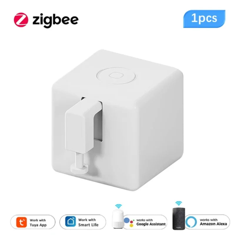 Tuya Zigbee Fingerbot Plus Smart Fingerbot Switch Button Pusher APP Timer Voice Control Works with Alexa Google Home Assistant