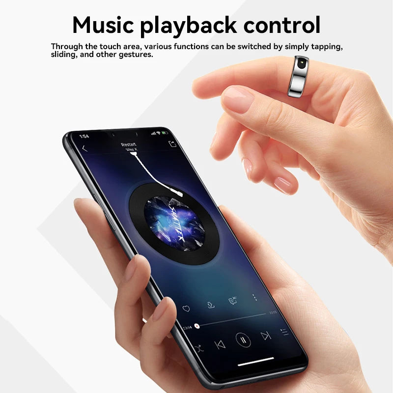 Xiaomi NEW Smart Ring Bluetooth Health Monitor Heart Rate Blood Oxygen Sleep Body Control Waterproof Sport Ring For Android IOS