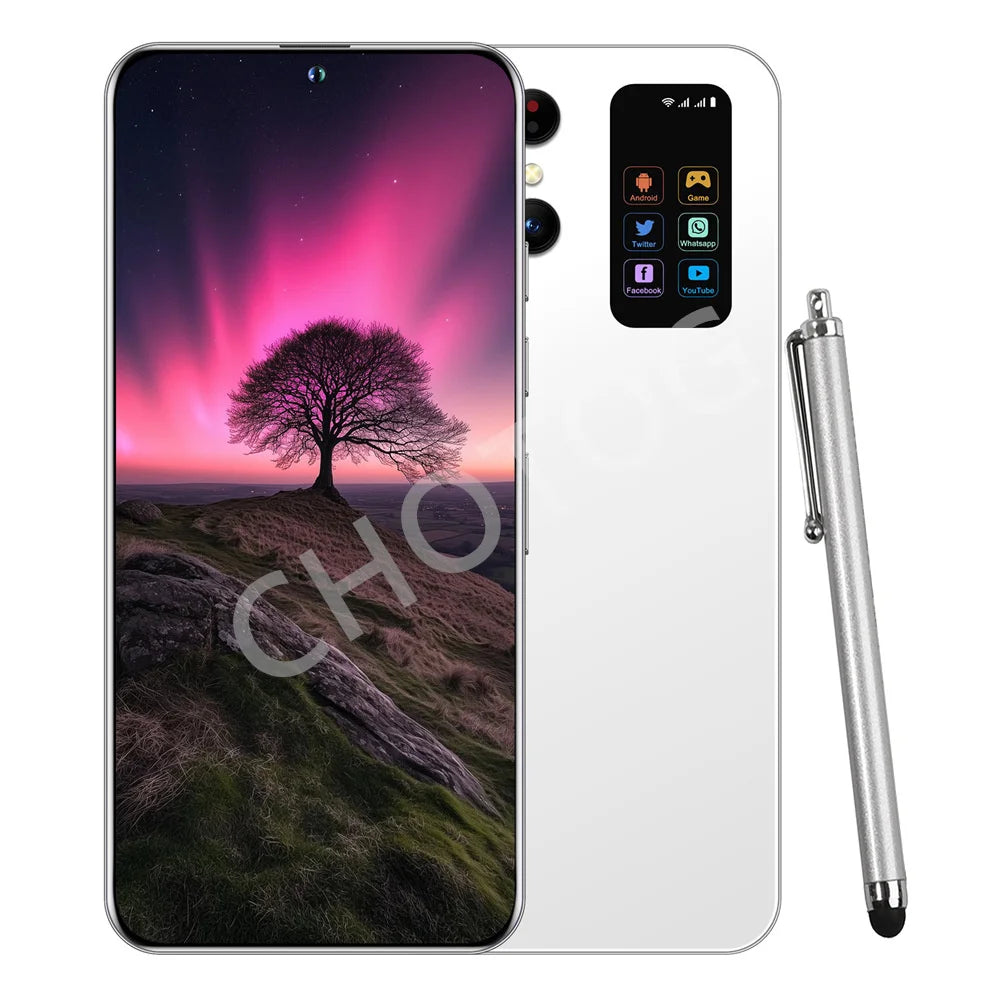 2025 Smartphone SMS 24 Ultra Original 7.3HD Dual SIM Card Cell Phone 7800mAh Android 14 Global Version Mobile Phones Cellphones