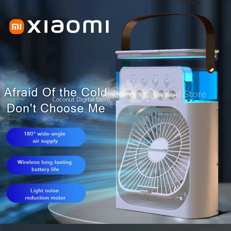 Xiaomi MIJIA 3-in-1 Portable Air Conditioners Fan With LED Night Light Household Mini Air Cooler For Office Home Adjustable Fan