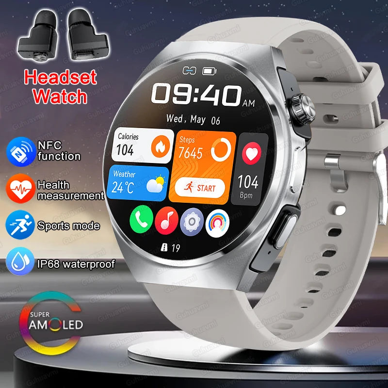 For Xiaomi New 2 in 1 Smart Watch With Earbuds Smartwatch TWS Bluetooth Earphone Heart Rate Blood Oxygen Monitor Sports Watch