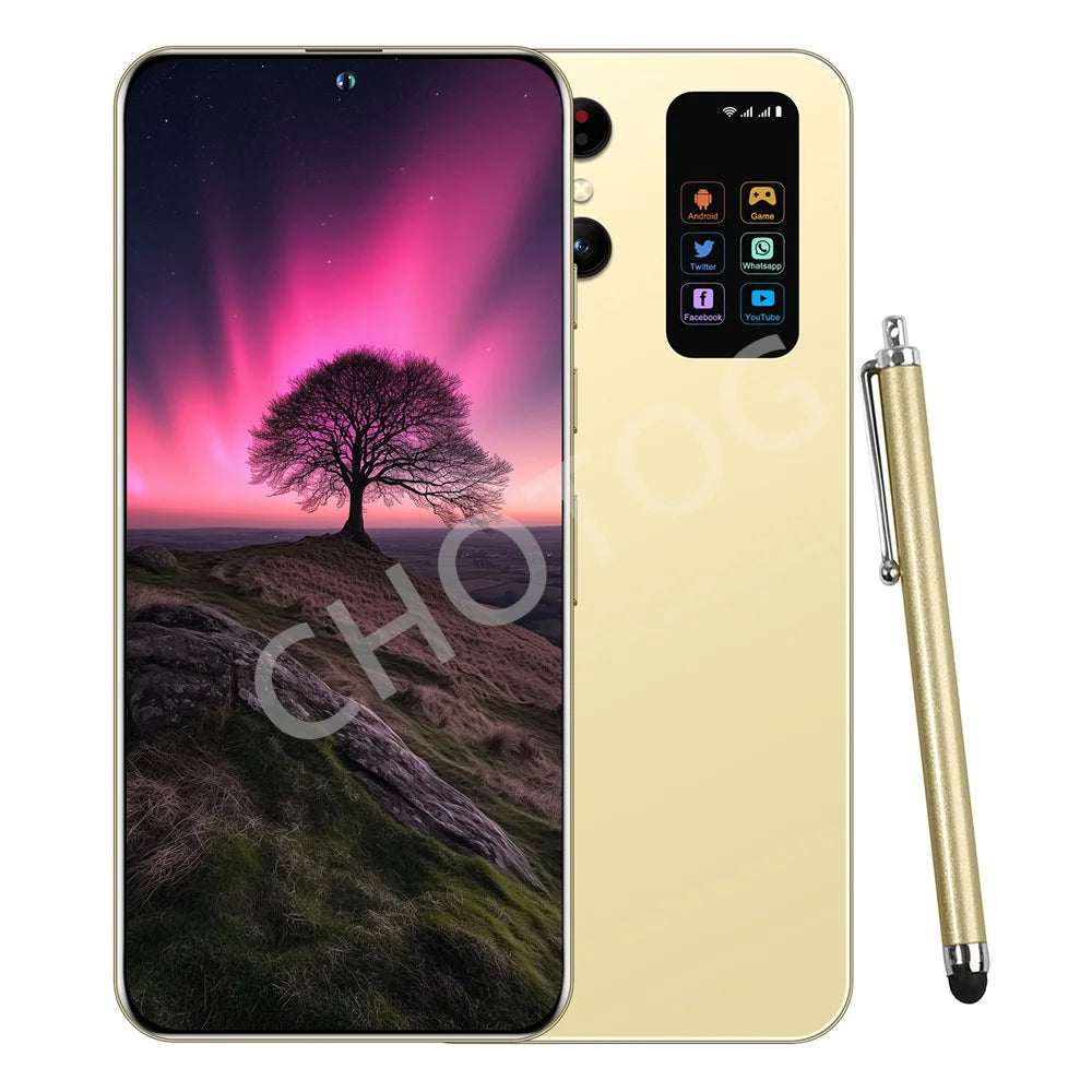 2025 Smartphone SMS 24 Ultra Original 7.3HD Dual SIM Card Cell Phone 7800mAh Android 14 Global Version Mobile Phones Cellphones