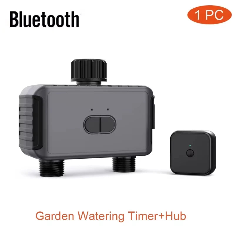 Tuya Smart Garden Watering Timers 2 Outlet Sprinkler Drip Irrigation Controller Water Valve Rain Delay Programmable Controllers