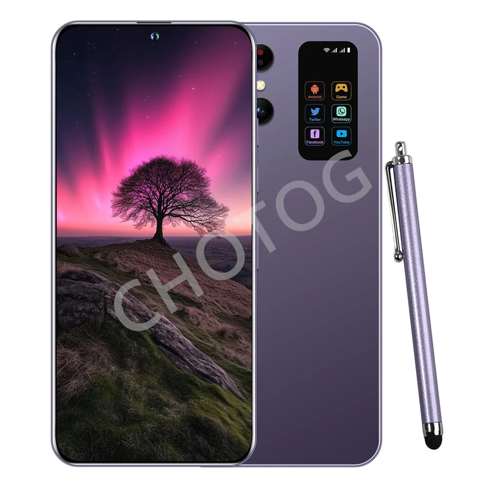 2025 Smartphone SMS 24 Ultra Original 7.3HD Dual SIM Card Cell Phone 7800mAh Android 14 Global Version Mobile Phones Cellphones