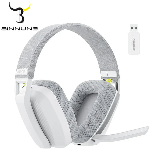 BINNUNE BW06 2.4GHz Bluetooth Headsets Gamer with Mic Wireless Gaming Headphone with Microphone for PS5 PS4 PC Mac Playstation
