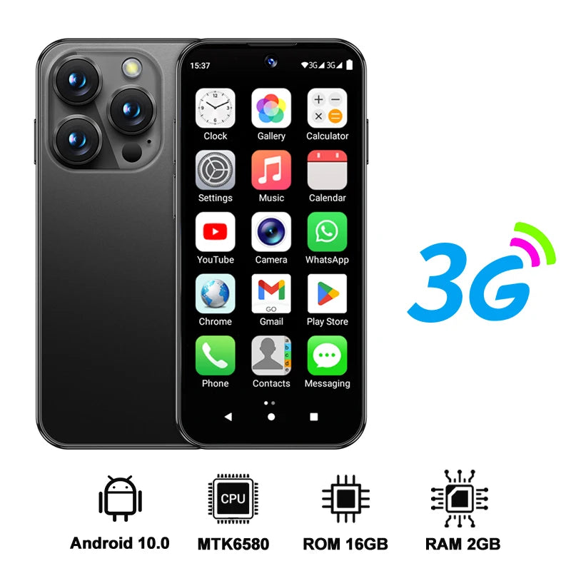 2025 NEW mini Android Smartphone 3.88" HD Display,4G LTE/3G WCDMA,4GB+128GB/2GB+16GB,2000mAh Battery Small Mobile Phone Unlocked