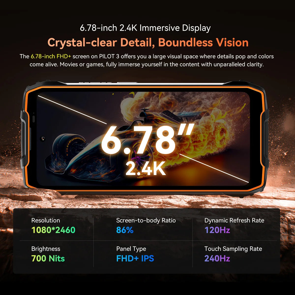 [World Premiere ]Blackview OSCAL PILOT 3 5G AI Rugged Smartphone MTK 6300, 6.78" 2.4K Display 120Hz, 12GB 256GB, 7500Amh Phones