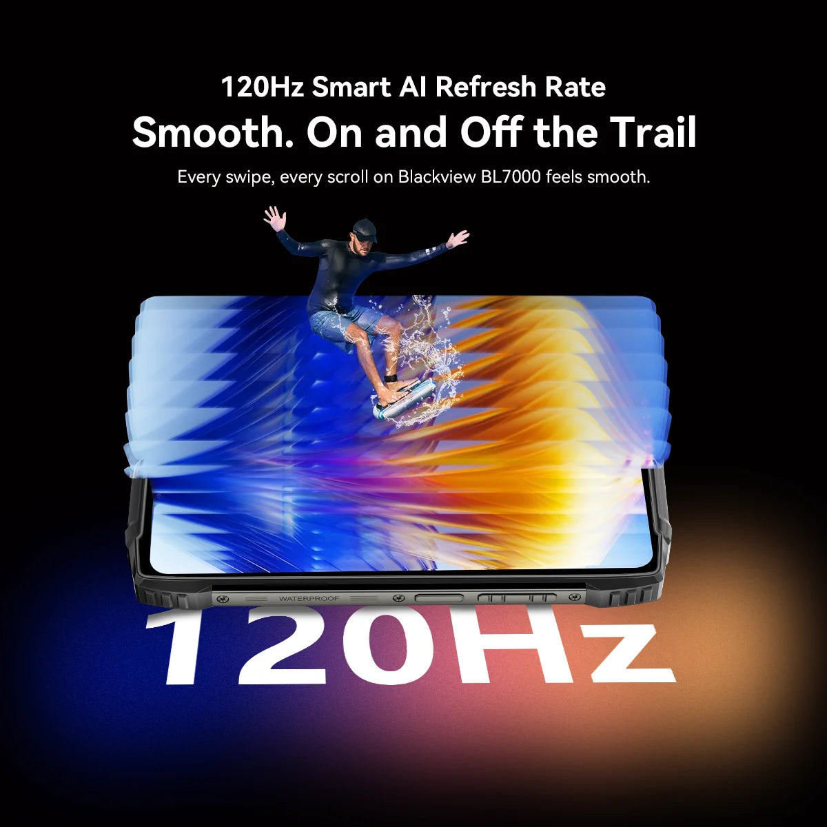 BLACKVIEW BL7000 5G AI Rugged Phone Deepseek GPT Android 15 Smartphone, 6.78" HD+2.4K Display 120Hz, 8GB RAM 256GB, 7500Amh
