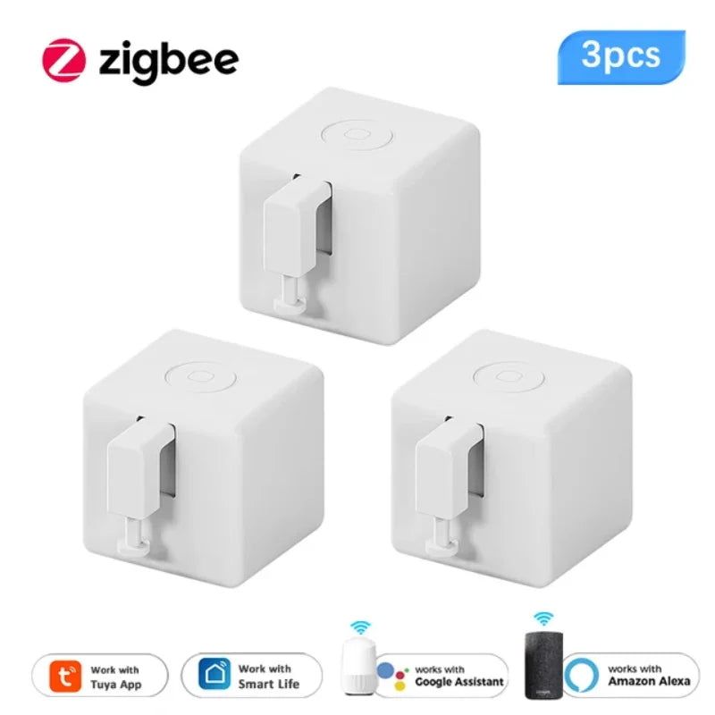 Tuya Zigbee Fingerbot Plus Smart Fingerbot Switch Button Pusher APP Timer Voice Control Works with Alexa Google Home Assistant