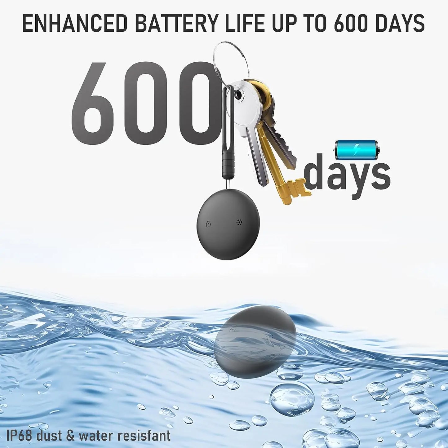 Mini GPS Tracker Airtag Google Find My Device Portable Locator Key Loss Prevention IP67 Waterproof Devices Global Positioning