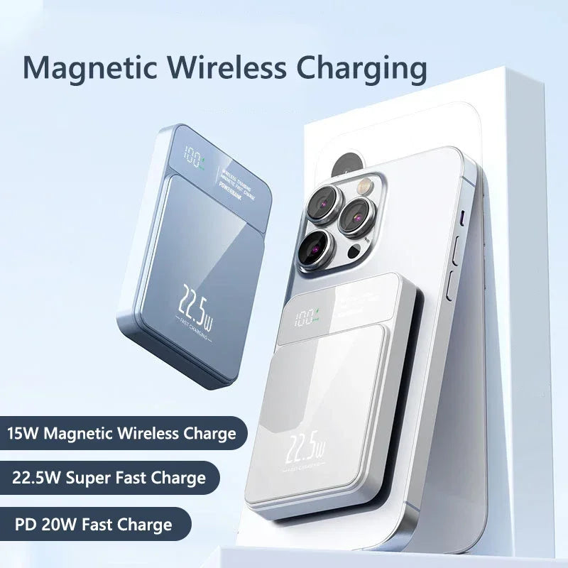 Magnetic Power Bank 30000mAh 20W Wireless Fast Charger for iPhone 15 14 13 12 Samsung S23 S22 Xiaomi Portable Battery Powerbank