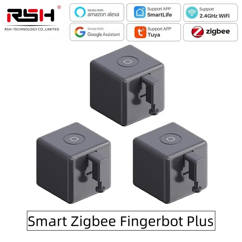 Tuya Zigbee Fingerbot Plus Smart Fingerbot Switch Button Pusher APP Timer Voice Control Works with Alexa Google Home Assistant