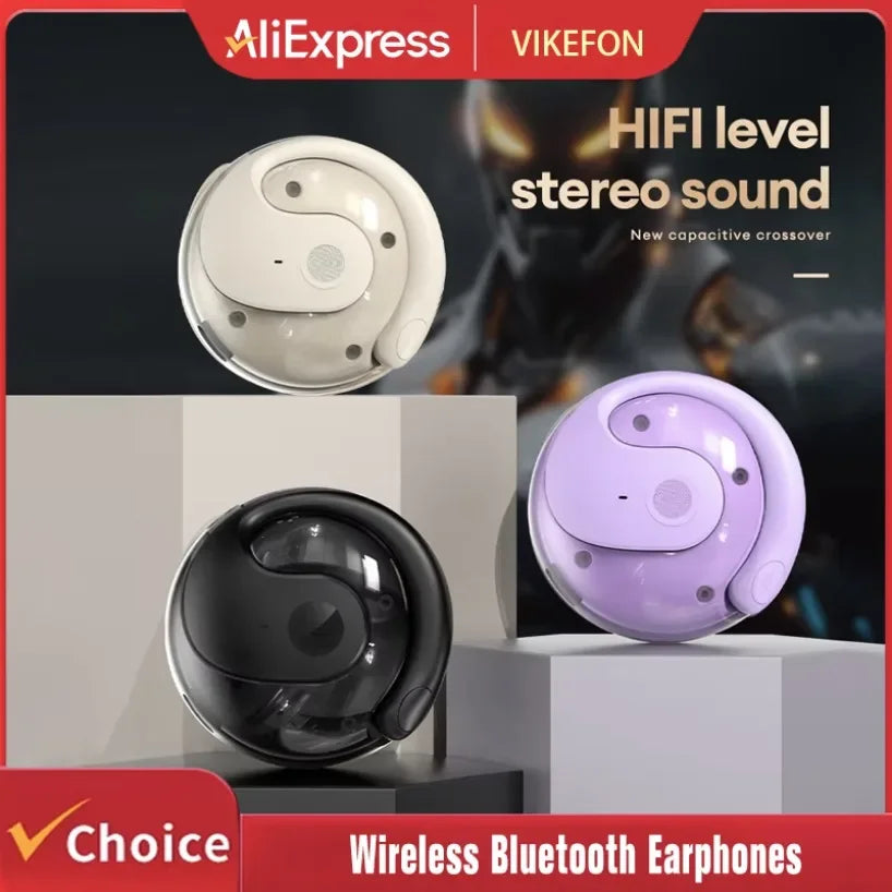 OWS Headphones Bone Conduction Earphone Open Ear Sports Bluetooth Headphones Wireless Earbuds With Noise Cancellation