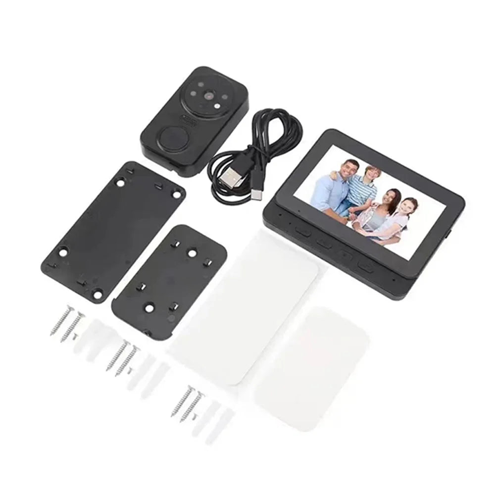 Wireless Video Doorbell Camera Bundle, Smart Security Camera with Night Vision, 2.4G WiFi, HD, Motion Detection, Cloud Storage