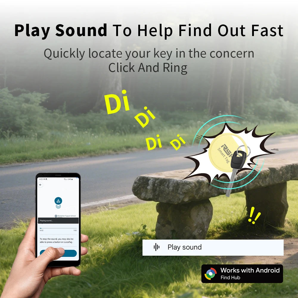 RSH 5pcs Security Anti-Loss GPS Tracker Android Locator for Xiaomi Global Postioning Kids Bag Wallet Car Finder Google Certified