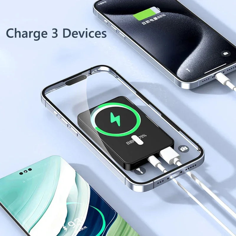 Magnetic Power Bank 30000mAh 20W Wireless Fast Charger for iPhone 15 14 13 12 Samsung S23 S22 Xiaomi Portable Battery Powerbank
