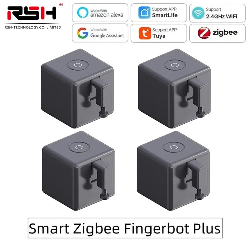 Tuya Zigbee Fingerbot Plus Smart Fingerbot Switch Button Pusher APP Timer Voice Control Works with Alexa Google Home Assistant